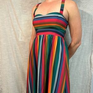 Mod Cloth rainbow halter dress